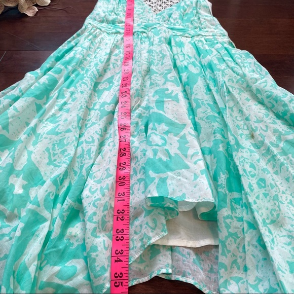 GUESS Twisted Tank Handkerchief Summer Dress with Crochet Back, Mint Green, US 4 - Picture 15 of 15